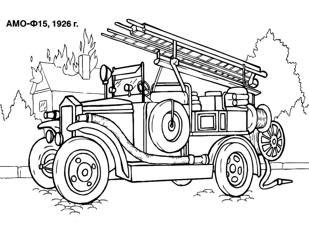 Desenho caminhão De Bombeiros Pdf Educativo