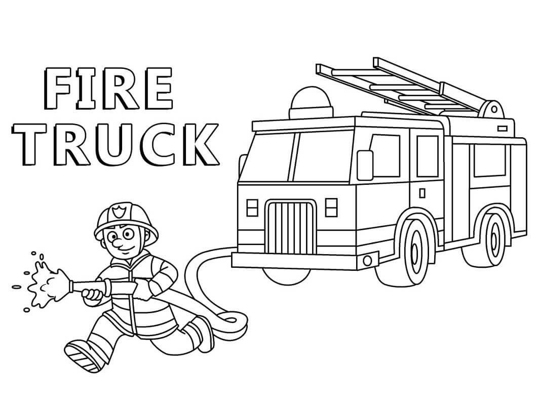 Desenho caminhão De Bombeiros Pdf Para Baixar