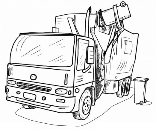 Desenho caminhão De Lixo Imagens grátis