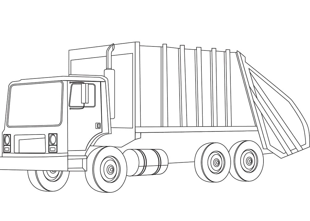 Desenho caminhão De Lixo Imagens Para Imprimir