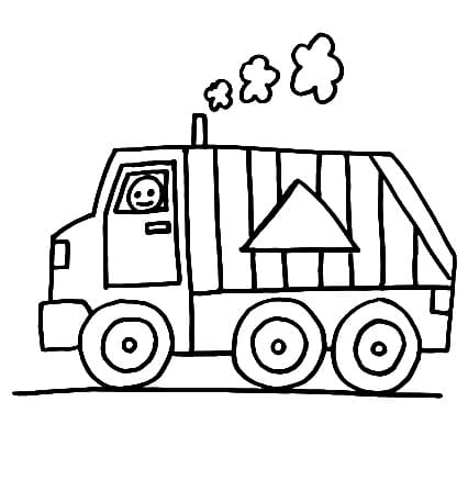 Desenho caminhão De Lixo Imprimir Agora