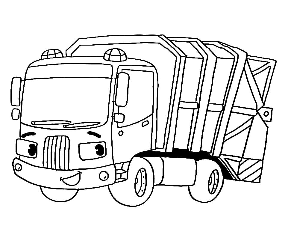 Desenho caminhão De Lixo Pdf Educativo