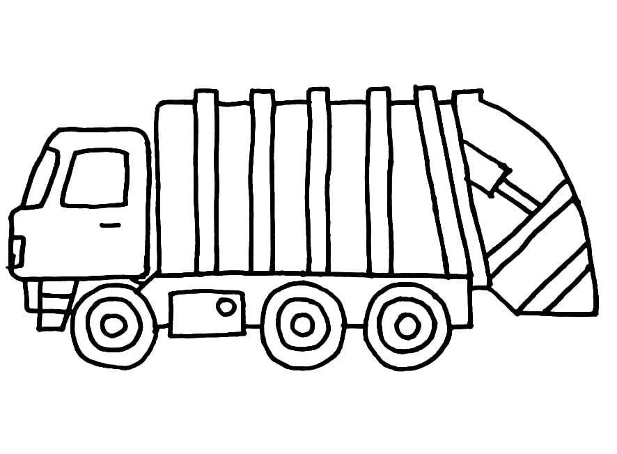 Desenho caminhão De Lixo Pdf Para crianças