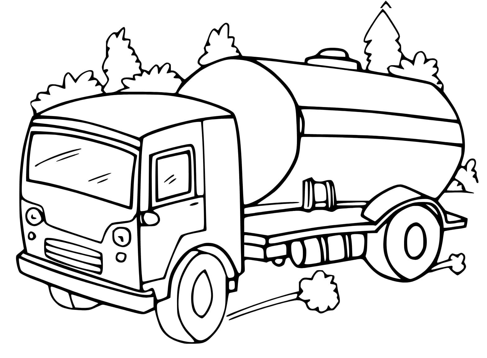 Caminhão Tanque para colorir