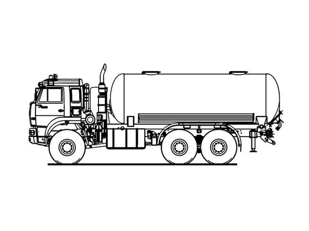 Desenho De caminhão Tanque Para Pintar