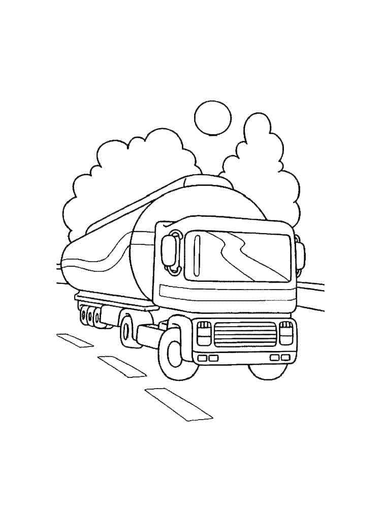 Desenho Pdf De caminhão Tanque Para Colorir
