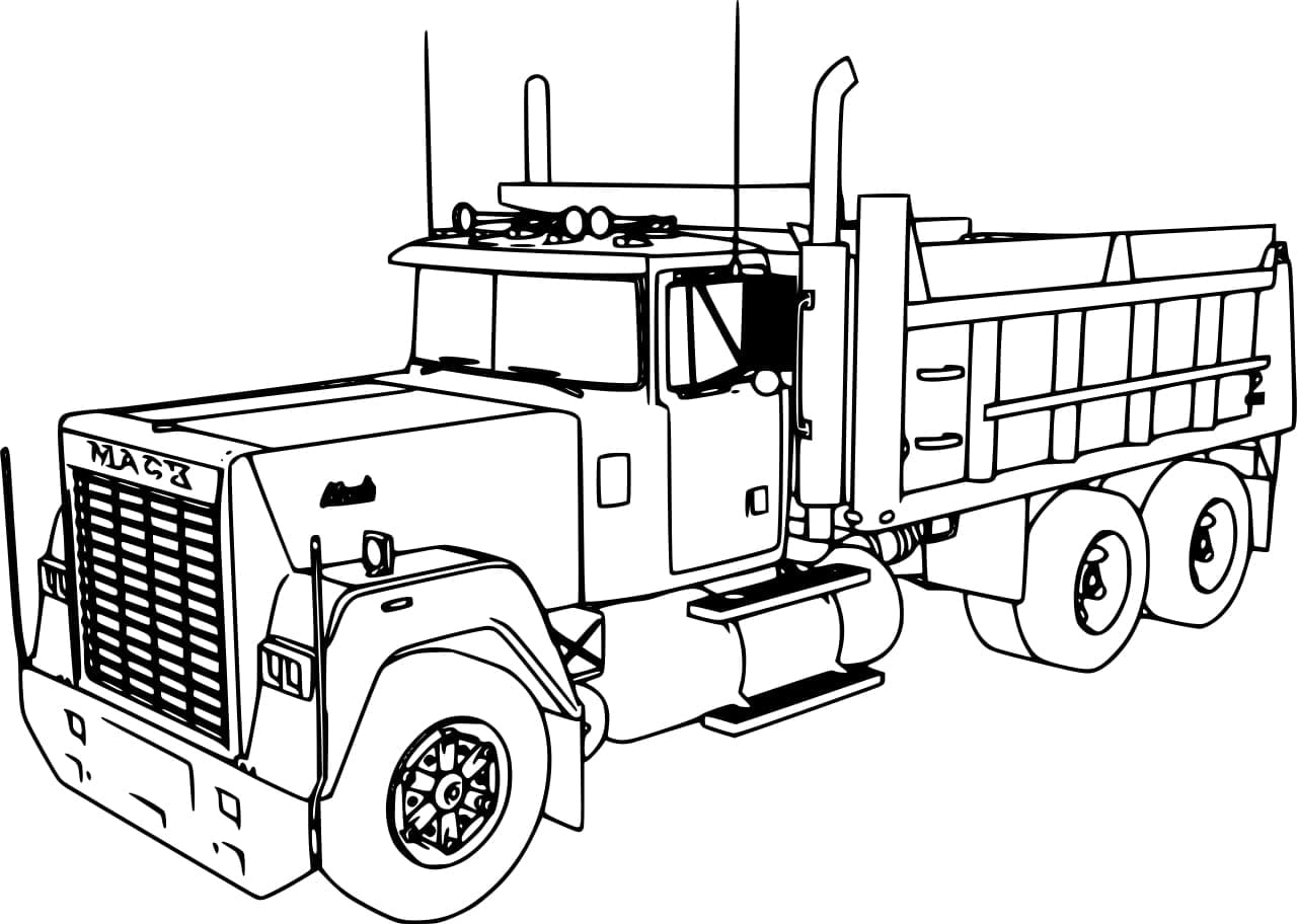 Desenho De caminhão incrível Para Colorir