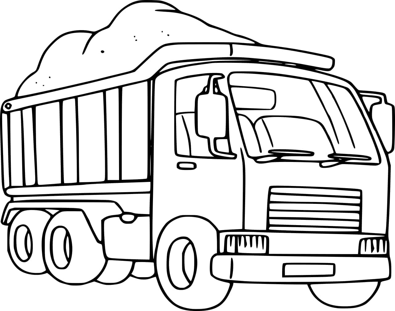 Desenho De caminhão Normal Para Colorir