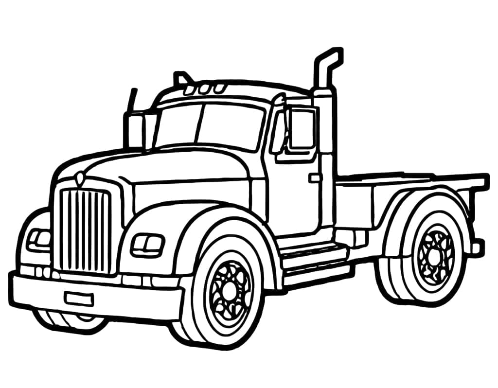 Desenho De caminhão Para crianças De 6 Ano Para Colorir