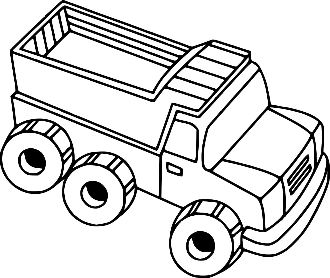 Desenho De caminhão Para crianças Para Colorir