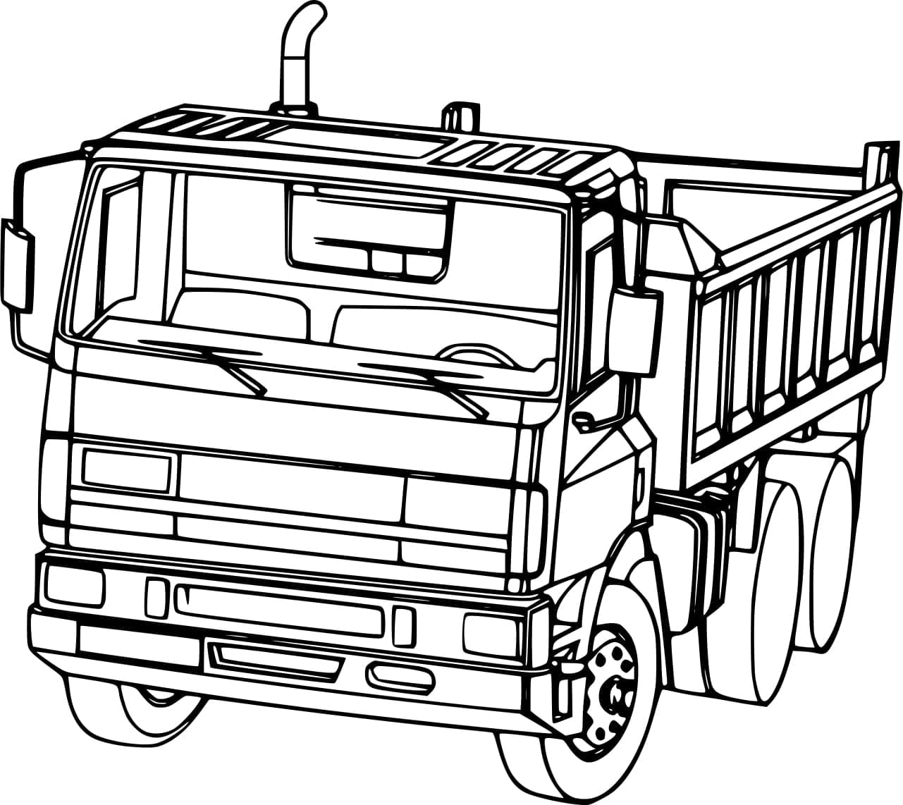 Desenho De Um caminhão incrível Para Colorir