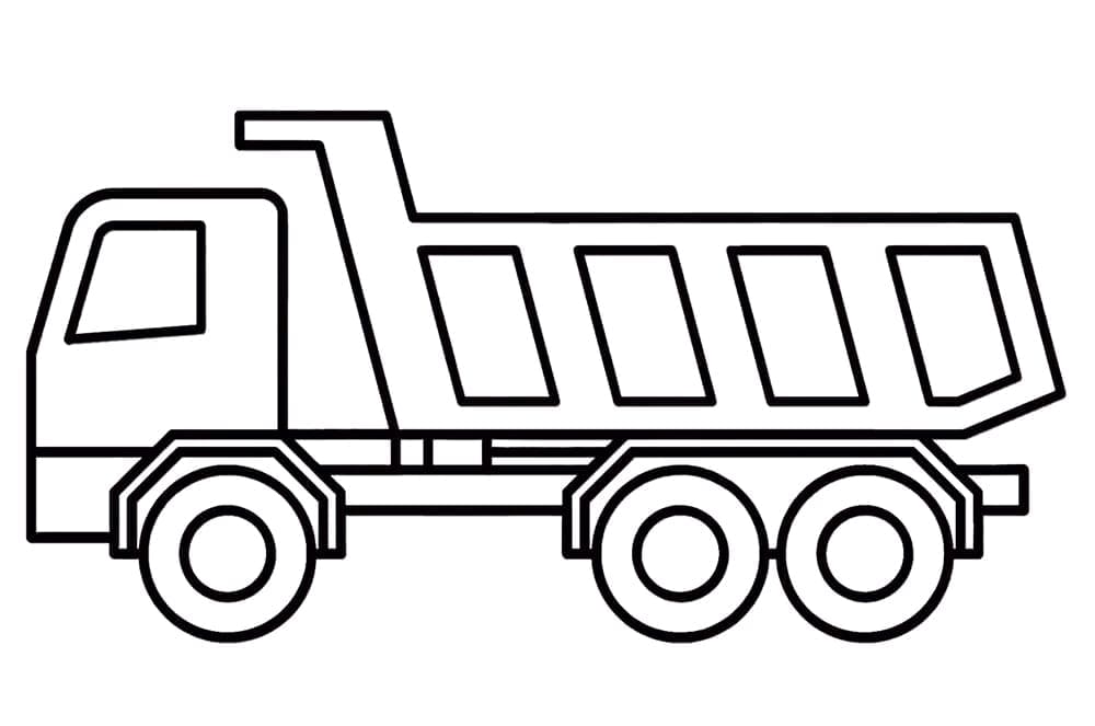 Desenho De Um caminhão Muito fácil Para Colorir