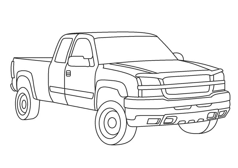 Desenho De Bela Caminhonete Para Colorir