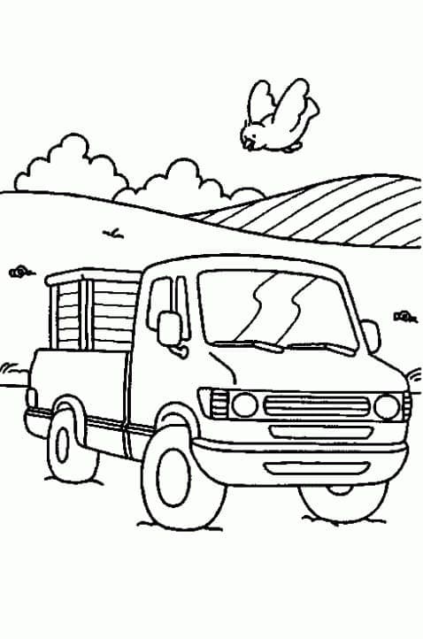 Desenho De Caminhonete agrícola Para Colorir