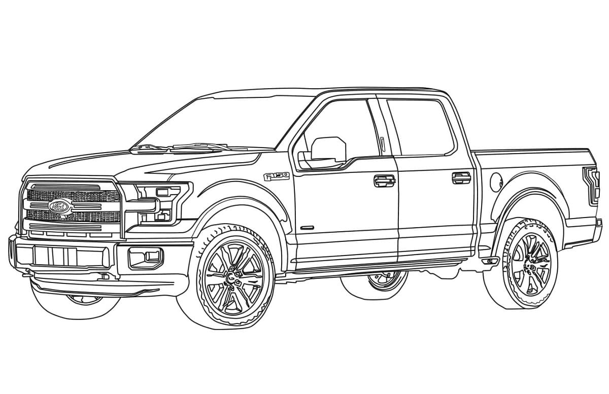 Desenho De Caminhonete Ford Para Colorir