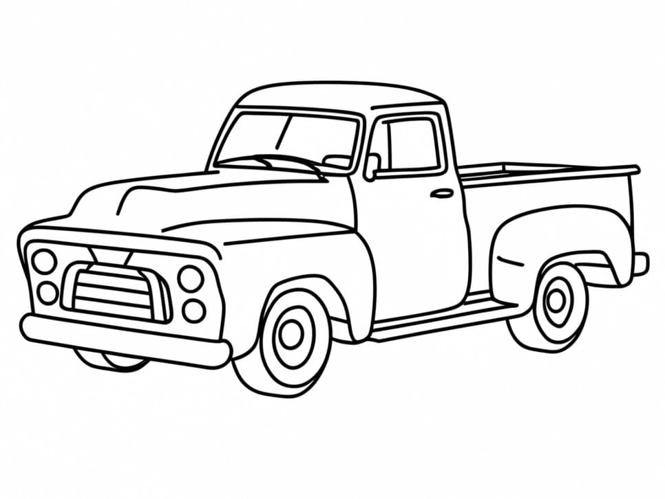 Desenho De Caminhonete grátis Para Colorir