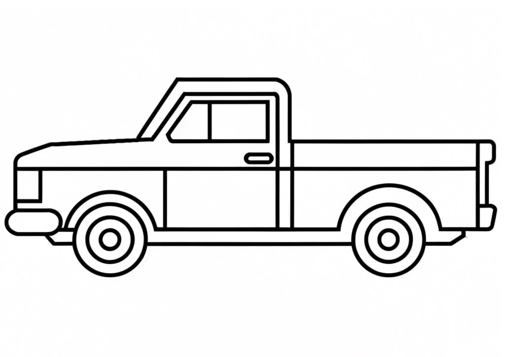 Desenho De Caminhonete grátis Para crianças Para Colorir