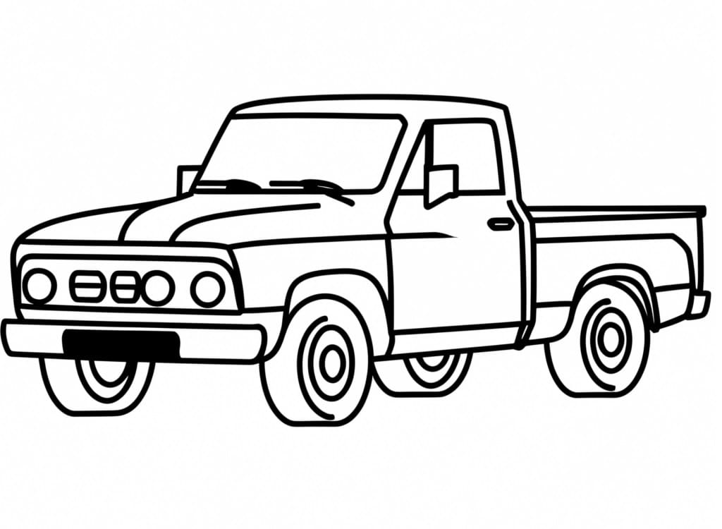Desenho De Caminhonete Perfeita Para Colorir