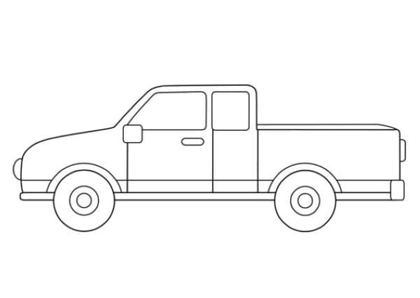Desenho De Caminhonete Simples Para Colorir