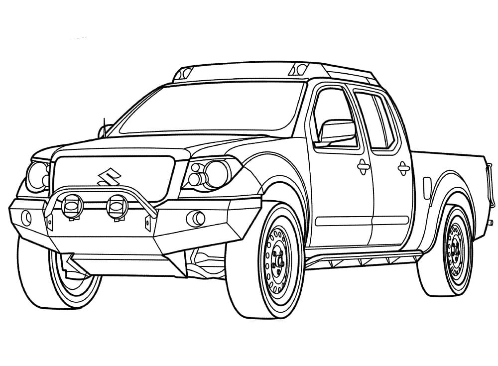 Desenho De Caminhonete Suzuki Para Colorir