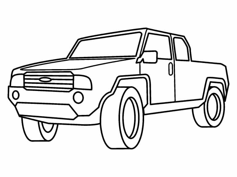 Desenho De Uma Caminhonete Para Colorir