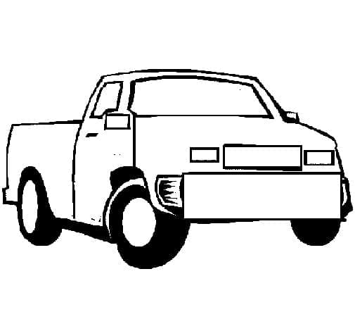 Desenho De Uma Caminhonete Simples Para Colorir