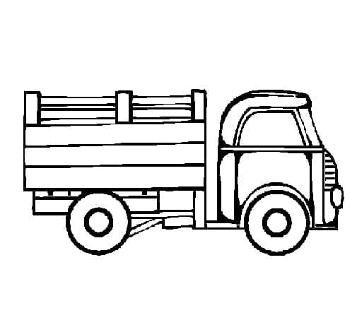 Desenho De Uma Velha Caminhonete Para Colorir