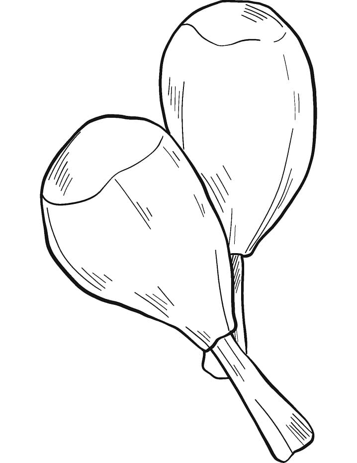 Desenho Coxas De Frango Para Colorir
