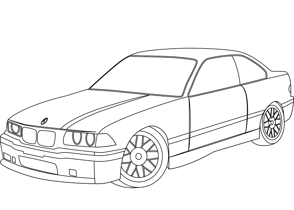 Desenho Bmw E36 Para Colorir