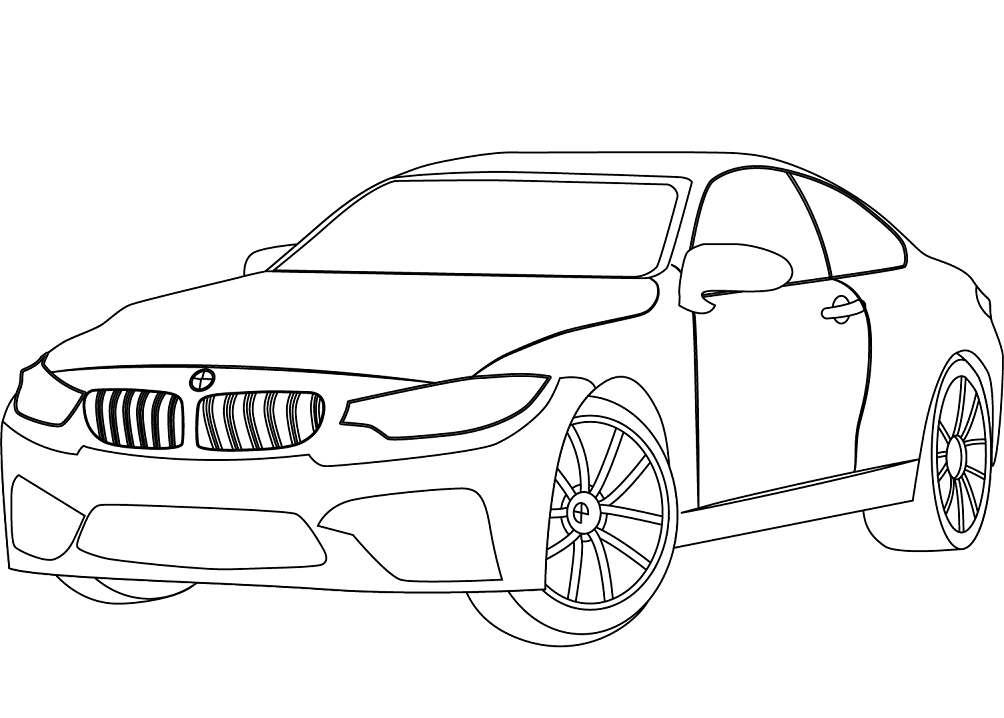 Desenho Bmw M4 Para Colorir