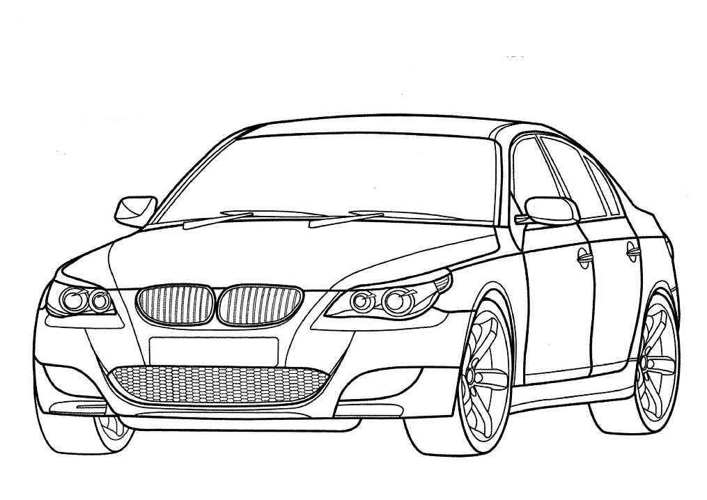 Desenho Bmw M5 E60 Para Colorir