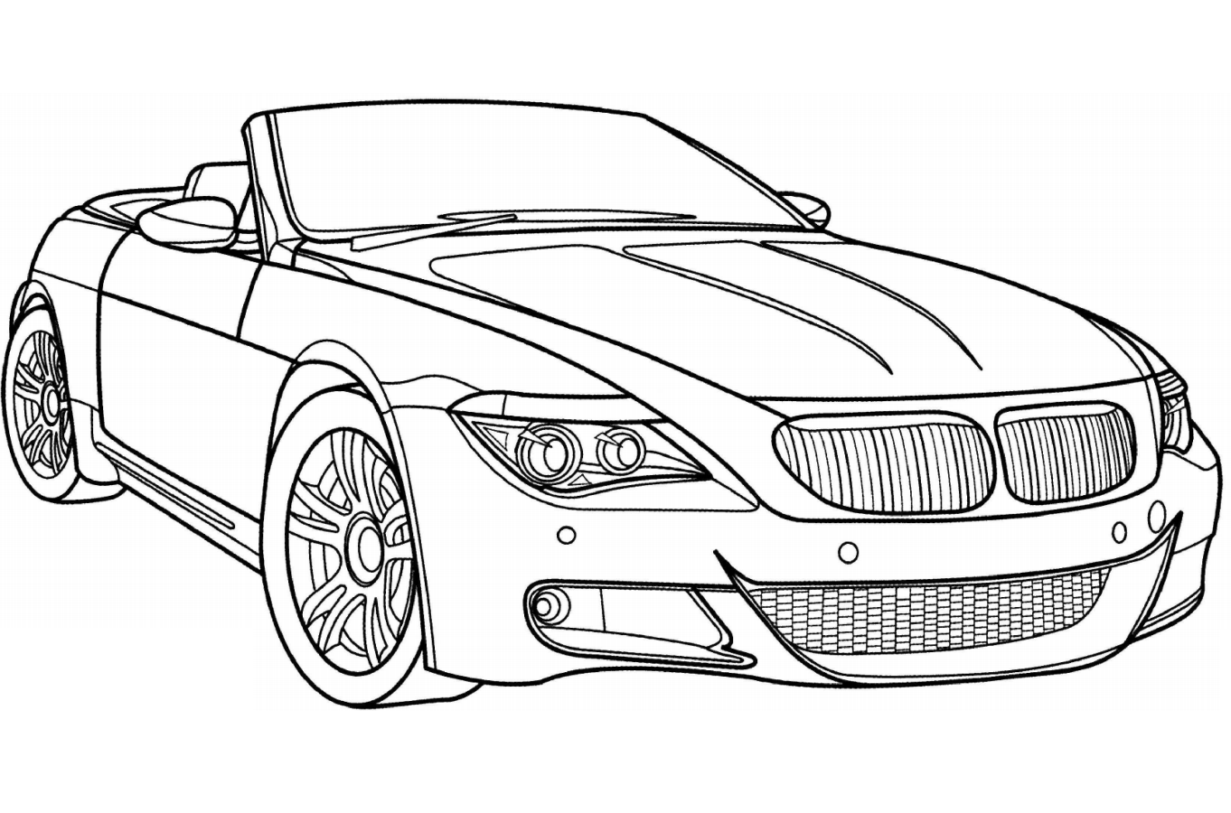 Desenho Bmw M6 Para Imprimir e Pintar