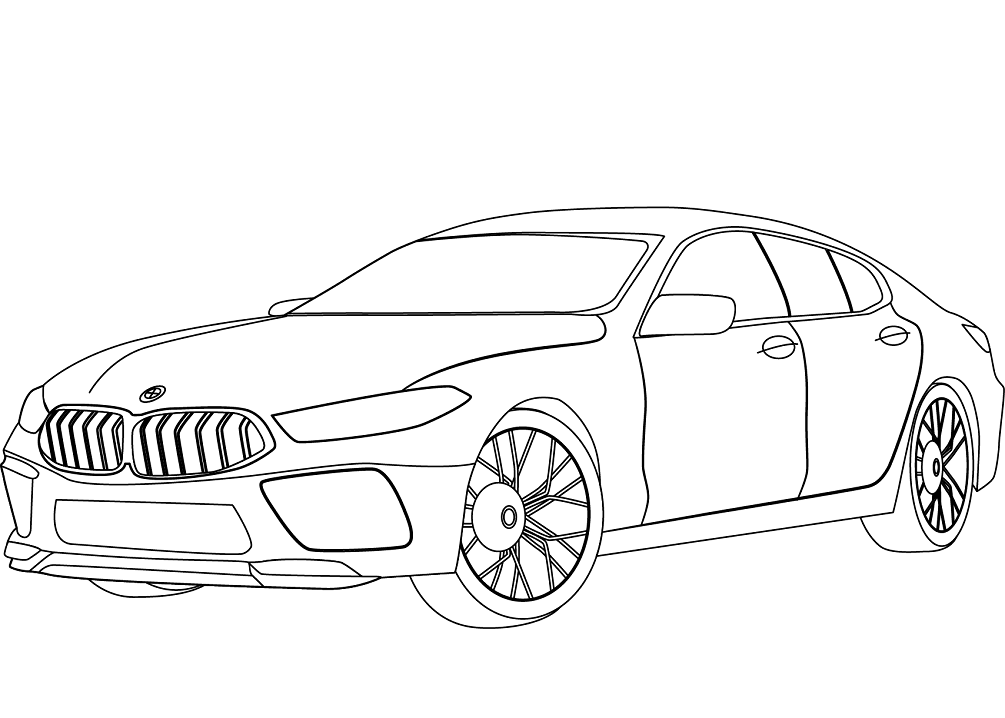 Desenho Bmw M8 Para Colorir