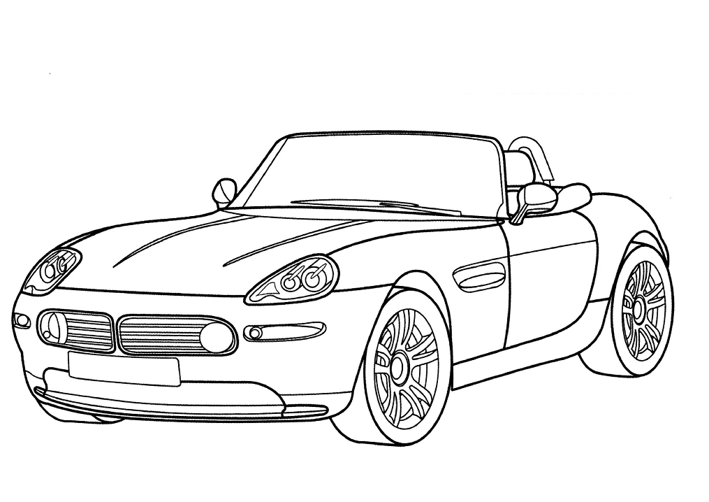 Desenho Bmw Z8 Cabriolet Para Colorir