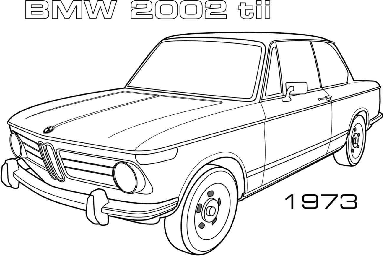 Desenho Carro 1973 Bmw 2002tii Para Colorir