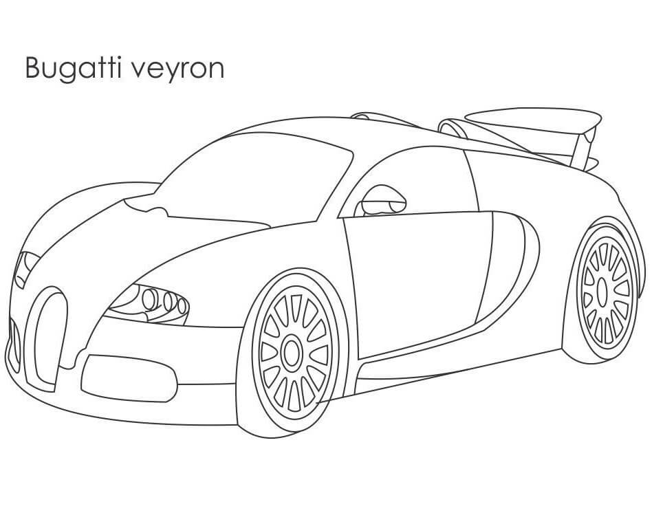 Desenho Bugatti Para Colorir e Pintar