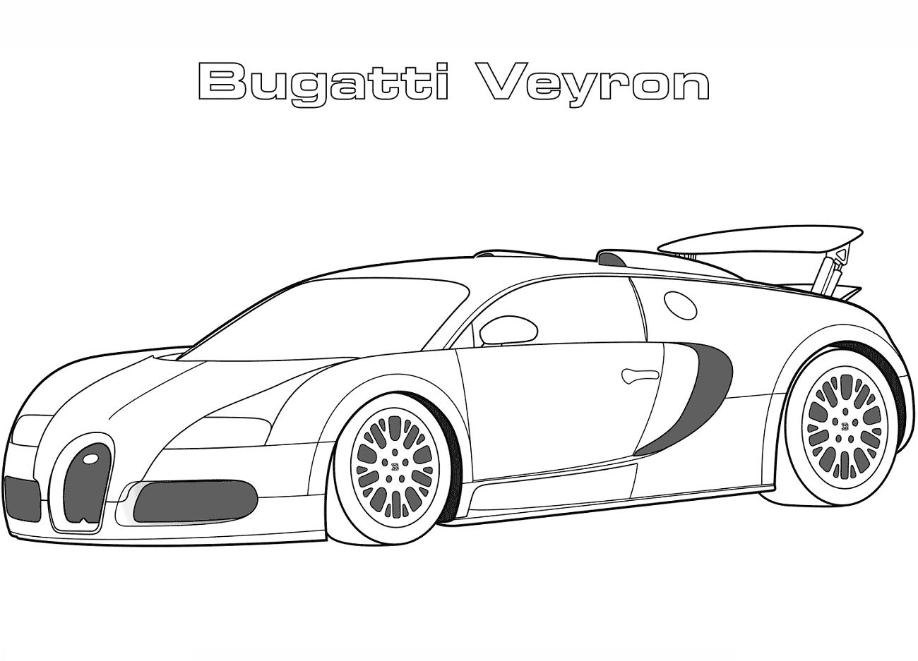 Desenho Bugatti Veyron Para Colorir