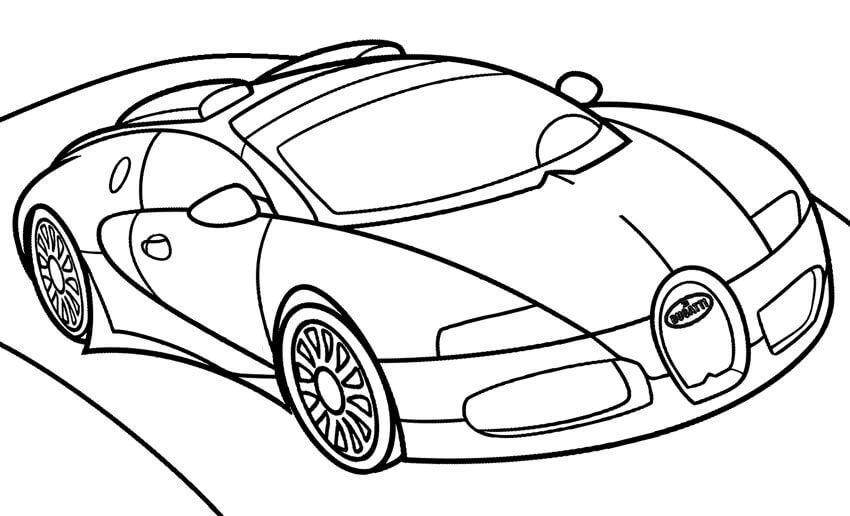 Carro Bugatti para colorir