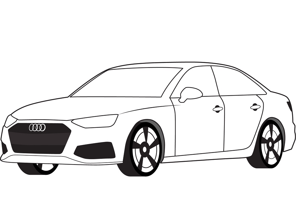 Desenho Audi A4 Para Colorir