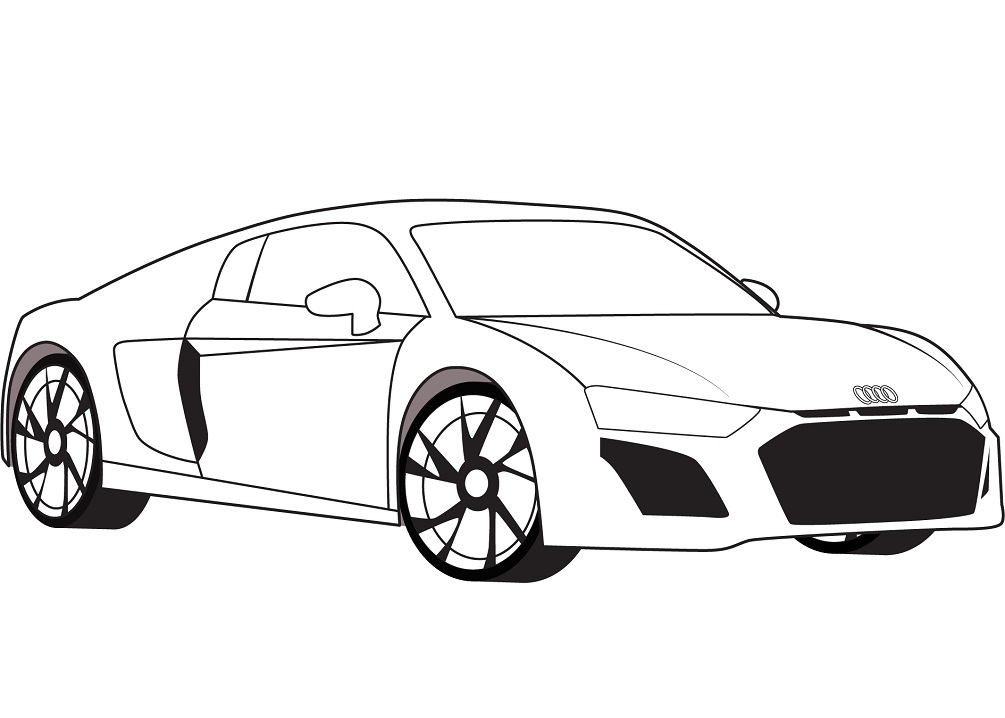 Desenho Audi R8 Para Colorir