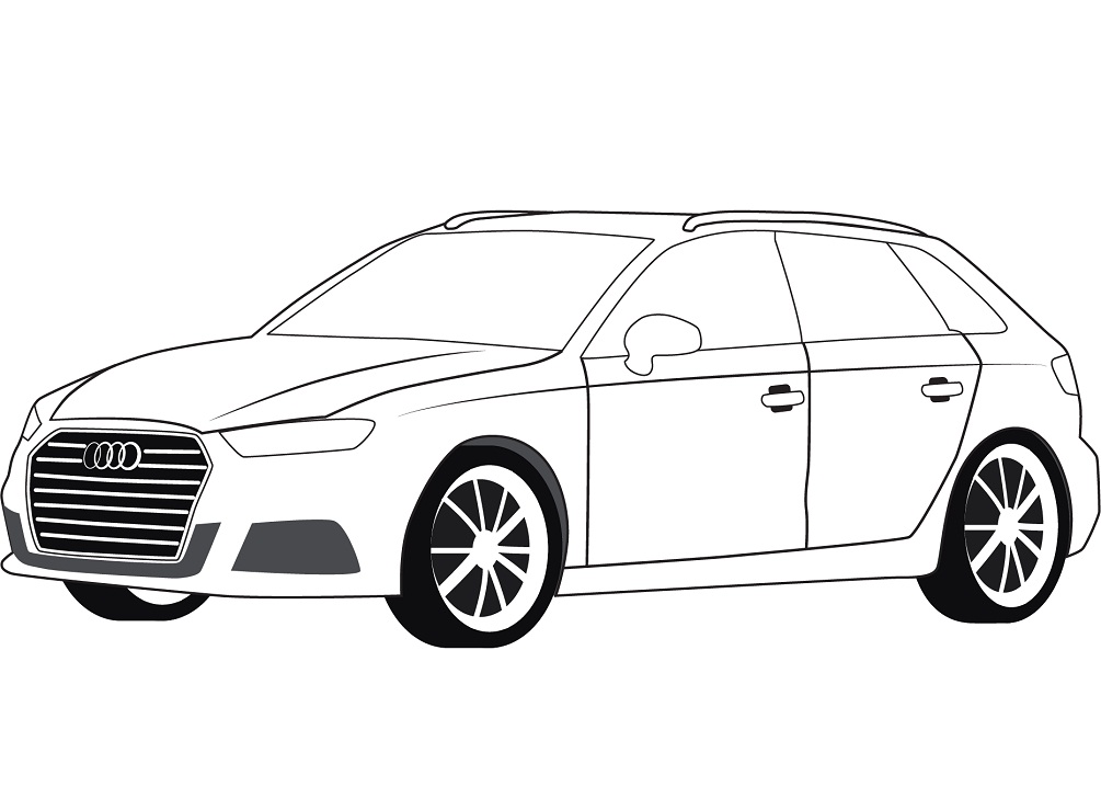 Desenho Audi S3 Para Colorir
