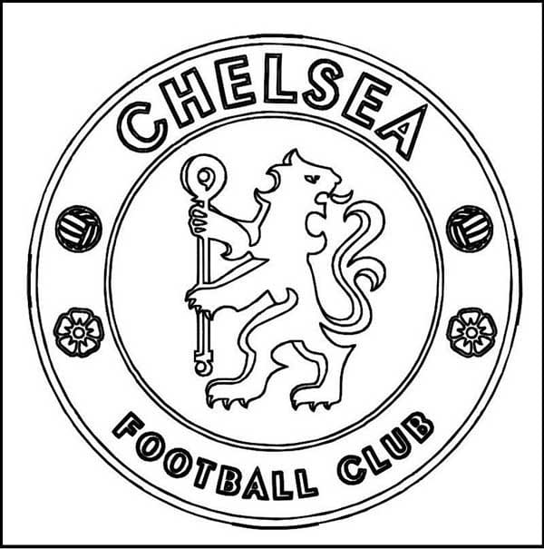 Desenho De Chelsea Fc Para Colorir