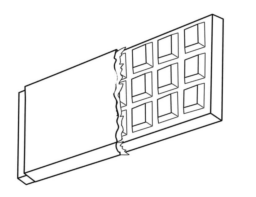 Desenho barrá De Chocolate Para Colorir 1