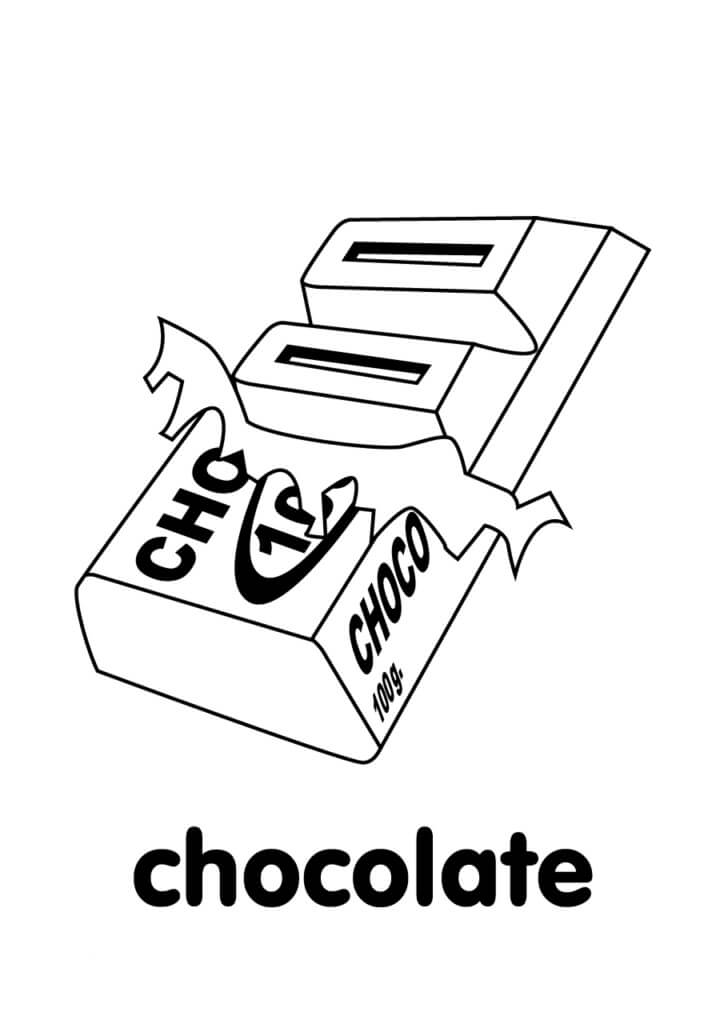 Desenho barrá De Chocolate Para Colorir 2