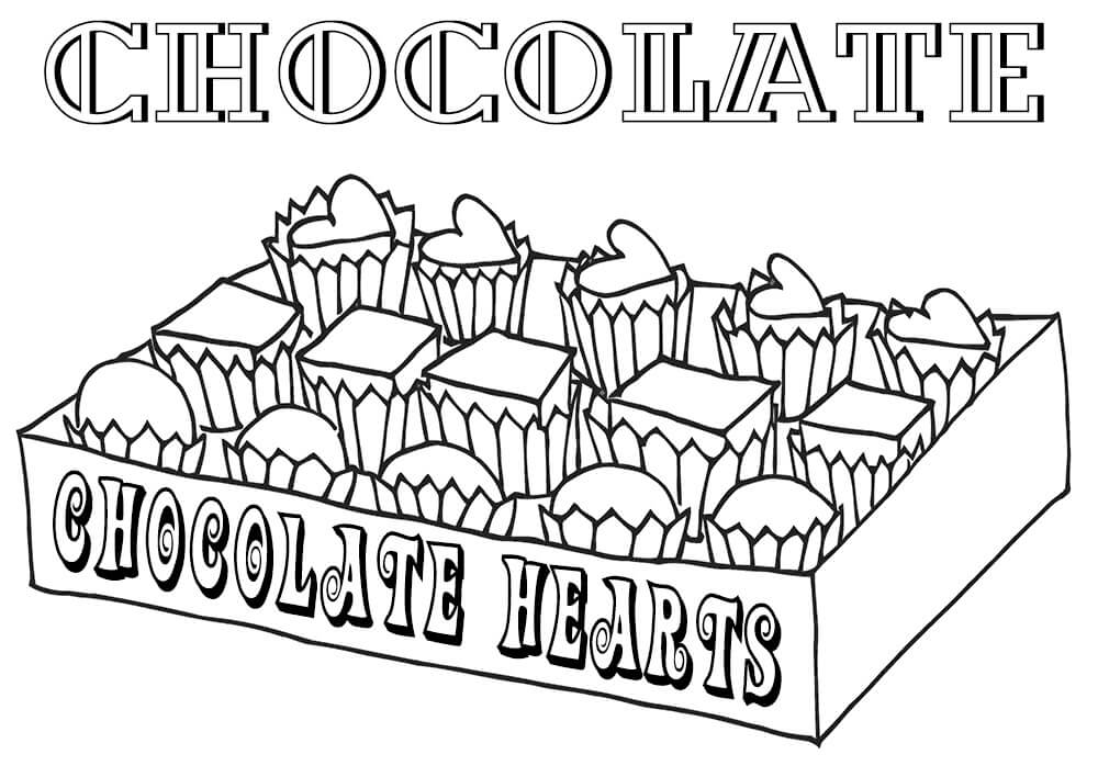 Desenho Chocolate Dos Namorados Para Colorir 1
