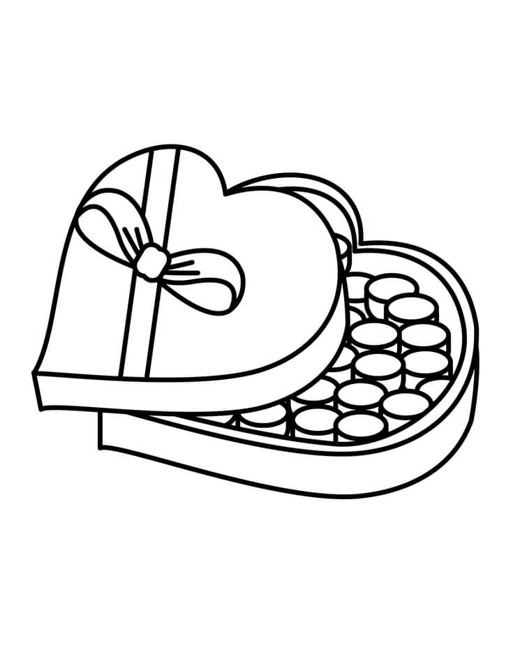 Desenho Chocolate Dos Namorados Para Colorir 2