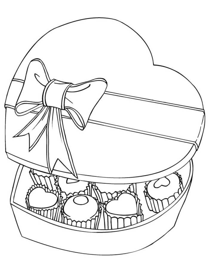 Desenho Chocolate Dos Namorados Para Colorir 3