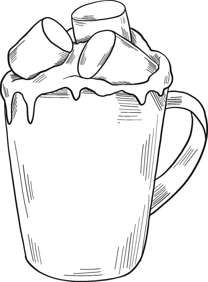 Desenho Chocolate Quente Para Colorir