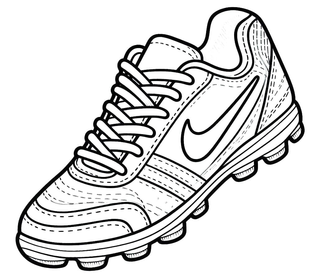 Desenho De Chuteira Nike Para Colorir