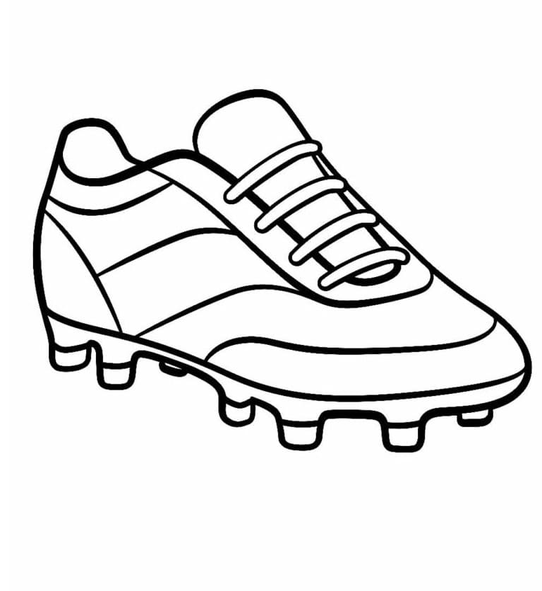 Desenho De Chuteira Simples Para Colorir